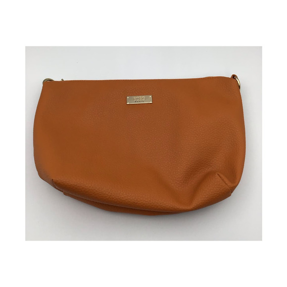 BCBG Paris Hobo Purse Bag Pebble Polyurethane Leather Orange - Picture 1 of 13